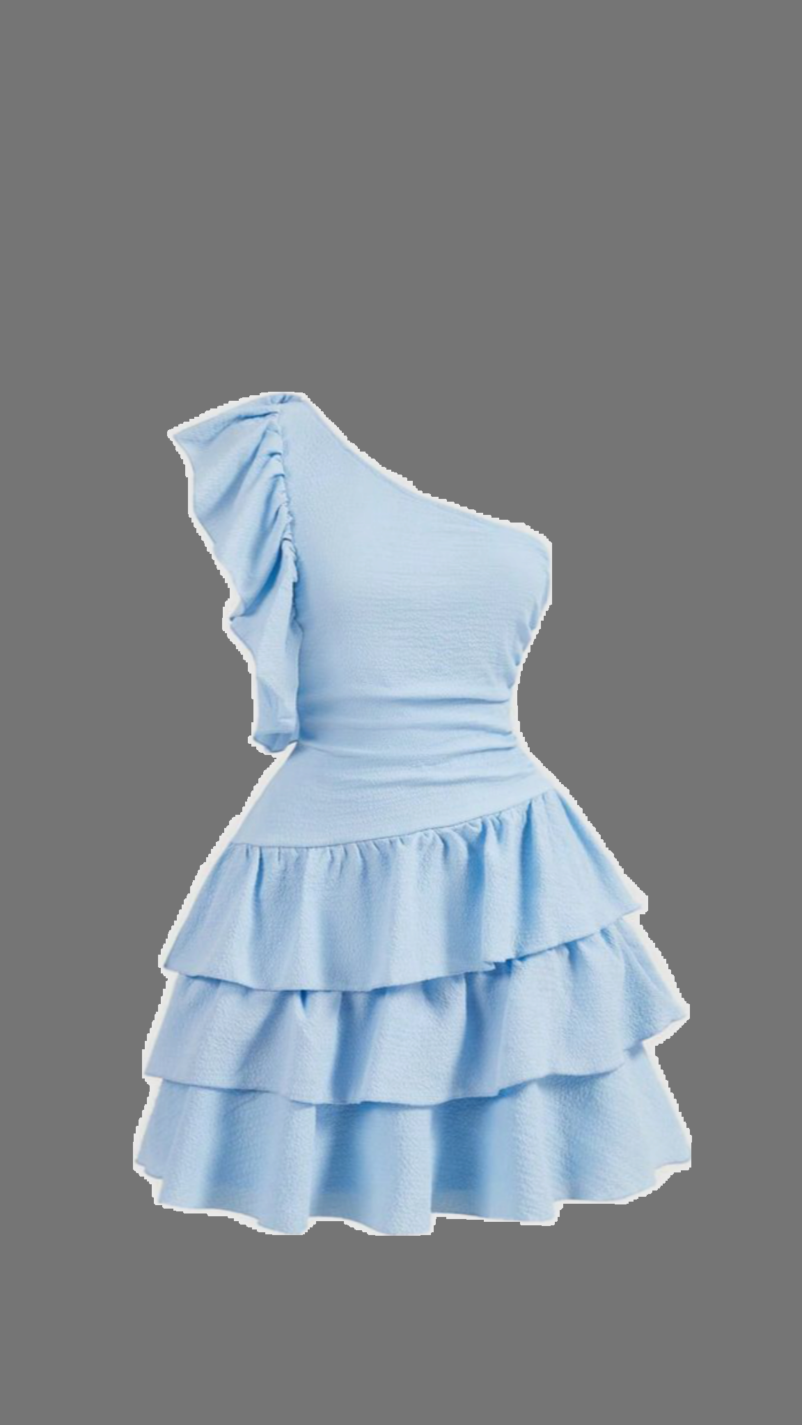 Blue one-shoulder dress
